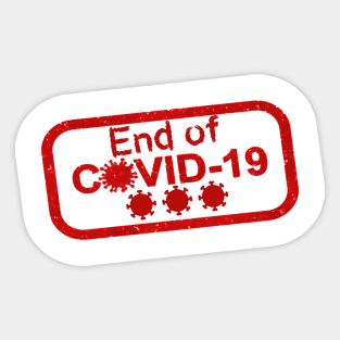 end of covid-19 Sticker